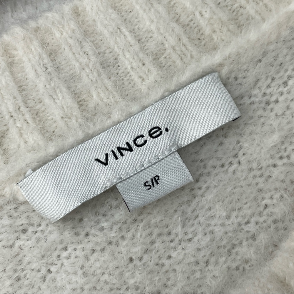Vince Alpaca Sweater crewneck long sleeve womens Cream small classic minimalist - Picture 2 of 6